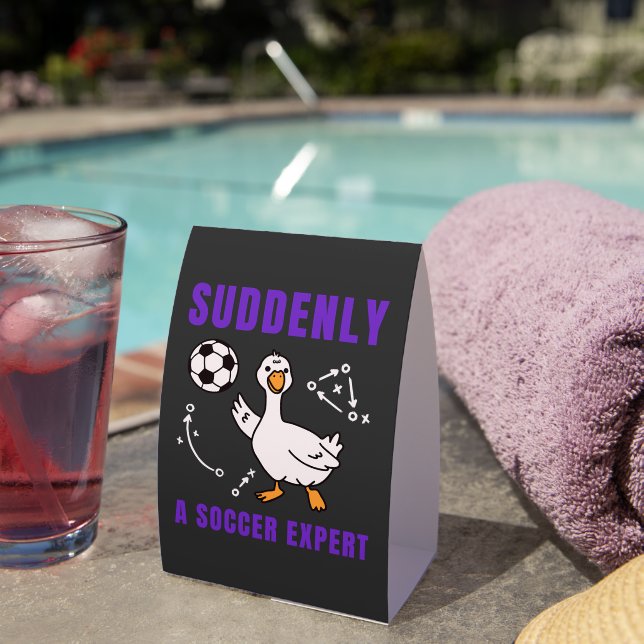 Suddenly a soccer expert paper table tent  (Insitu(On Table))