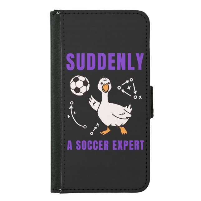 Suddenly a soccer expert samsung galaxy wallet case (Front)