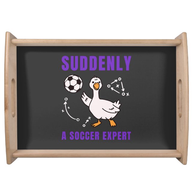 Suddenly a soccer expert serving tray (Front)