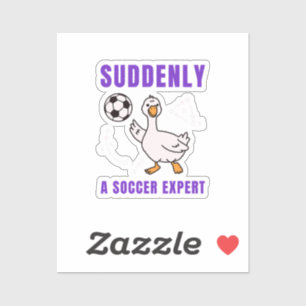 Suddenly a soccer expert sticker