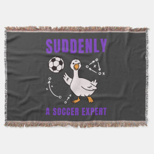 Suddenly a soccer expert throw blanket