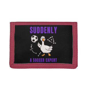 Suddenly a soccer expert trifold wallet