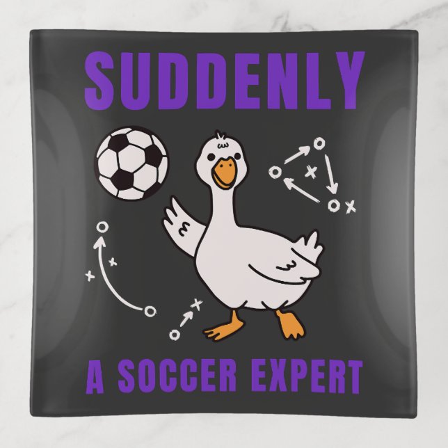 Suddenly a soccer expert trinket tray (Front)