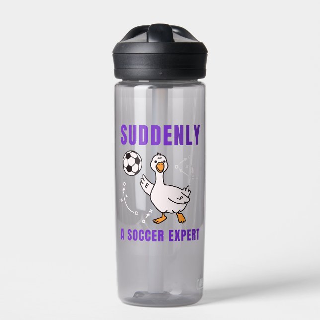 Suddenly a soccer expert water bottle (Front)
