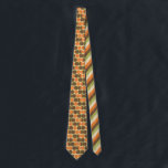 Suddenly Seventies Orange Brown Green Geometric Neck Tie<br><div class="desc">Take a trip back in time with this retro style patterned necktie. This throwback geometric design features half circle shapes and rectangles in 1970s colors of brown,  orange,  avocado green and cream. The reverse side has a coordinating pattern of orange,  brown,  green and cream diagonal stripes.</div>