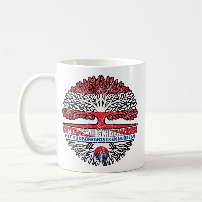 Südkorea Südkoreanisch Österreichisch Österreich Coffee Mug (Left)