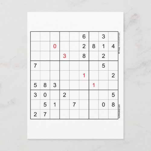 Sudoku Birthday Card 03_11