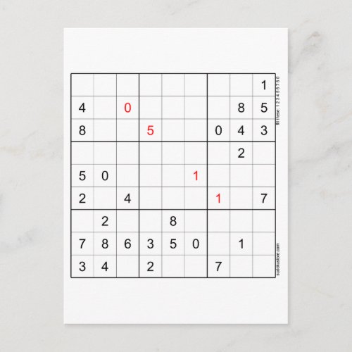 Sudoku Birthday Card 05_11