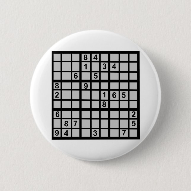 Sudoku - Brainteaser Button (Front)