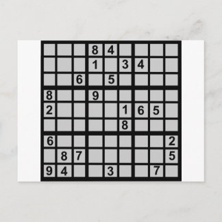 Sudoku - Brainteaser Postcard