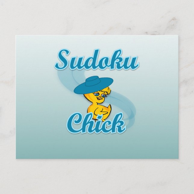Sudoku Chick #3 Postcard (Front)