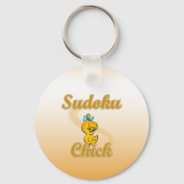 Sudoku Chick Keychain (Front)