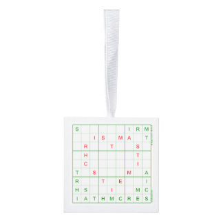 Sudoku Christmas Tree Ornament
