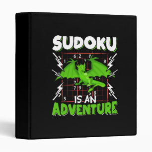 Sudoku is an Adventure Puzzle Lover 3 Ring Binder