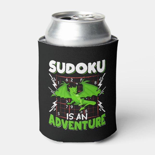 Sudoku is an Adventure Puzzle Lover Can Cooler (Can Front)