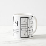 Sudoku Monogram Name  Coffee Mug