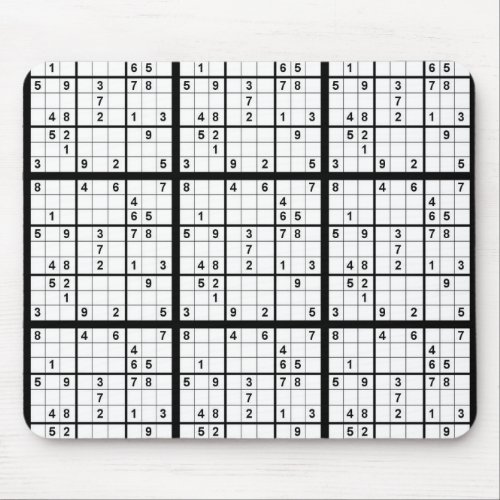Sudoku Mouse Pad