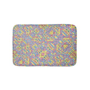 Sudoku One-Abstract Geometric Pattern Bath Mat