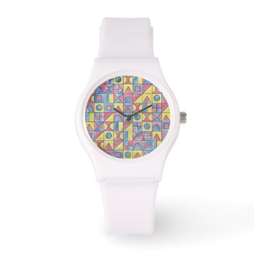 Sudoku One_Modern Bauhaus Geometric Art Watch