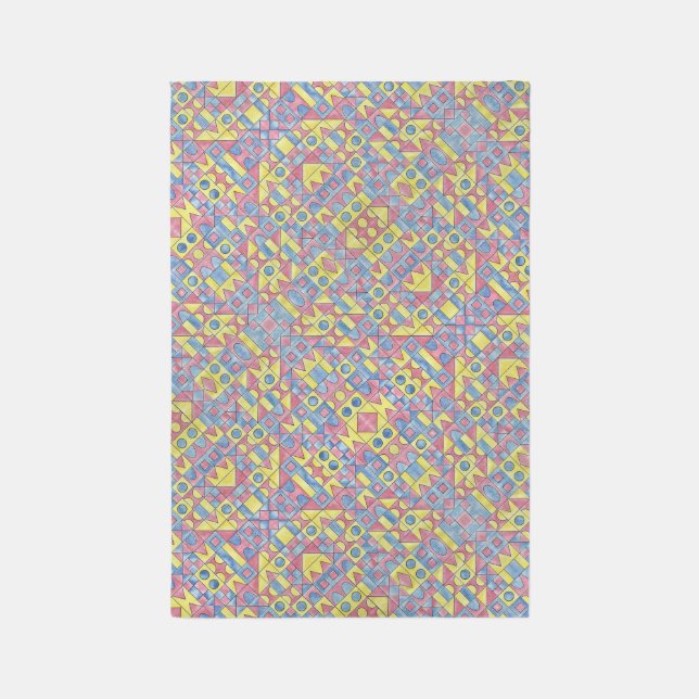 Sudoku One-Modern Bauhaus Geometric Pattern Rug (Front (Vertical))