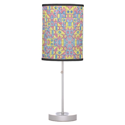 Sudoku One_Modern Bauhaus Geometric Pattern Table Lamp