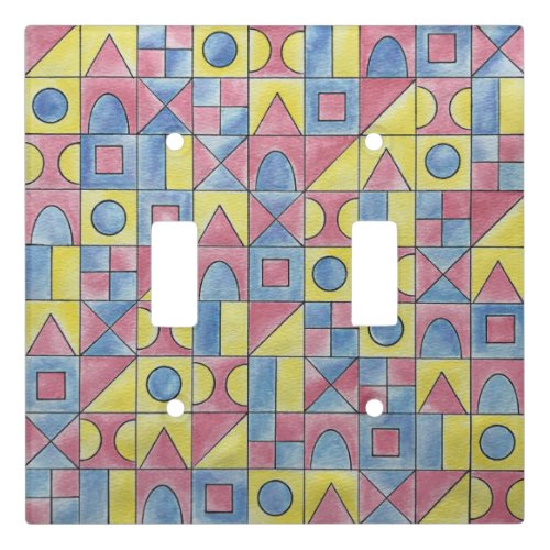 Sudoku One_Modern Minimalist Bauhaus Geometric Art Light Switch Cover