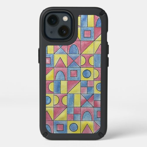 Sudoku One_Modern Minimalist Bauhaus Geometric Art Speck iPhone 13 Case