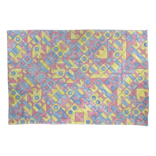 Sudoku One_Modern Minimalist Bauhaus Geometric Pillow Case