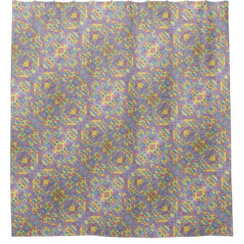 Sudoku One-Modern Minimalist Bauhaus Geometric Shower Curtain