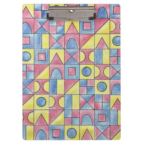 Sudoku One-Modern Minimalist Geometric Art Clipboard