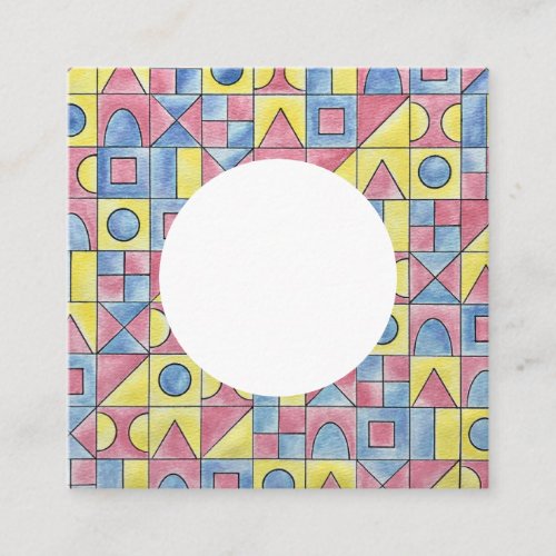 Sudoku One_Modern Minimalist Square Business Card