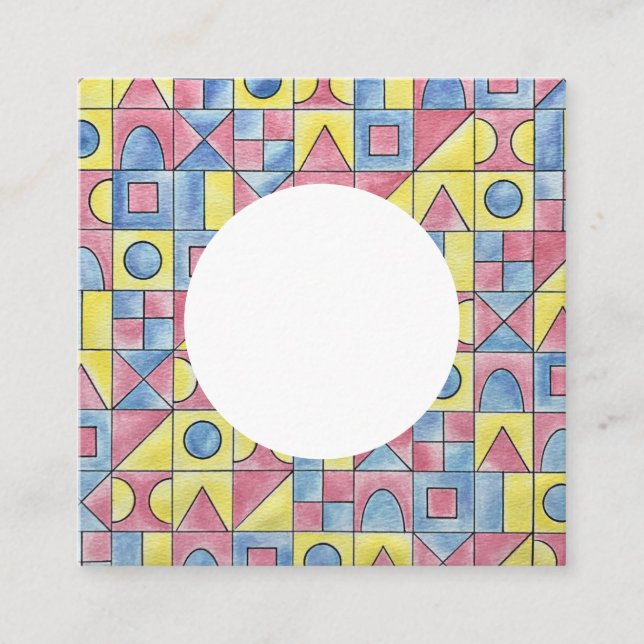 Sudoku One-Modern Minimalist Square Business Card (Front)