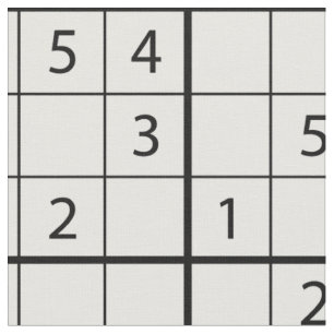 Sudoku pattern fabric