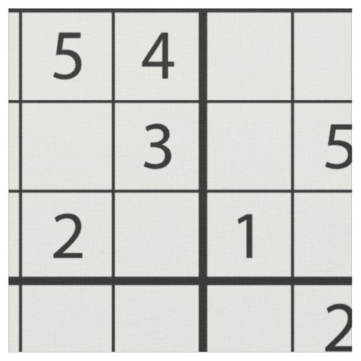 Sudoku pattern fabric
