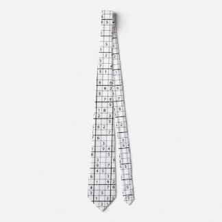 Sudoku pattern neck tie