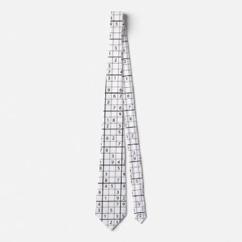 Sudoku Pattern Neck Tie by graphicdesign at Zazzle