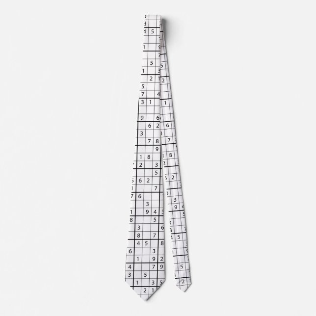 Sudoku pattern neck tie (Front)