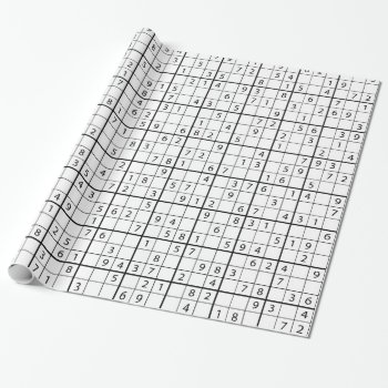Sudoku Pattern Wrapping Paper by graphicdesign at Zazzle