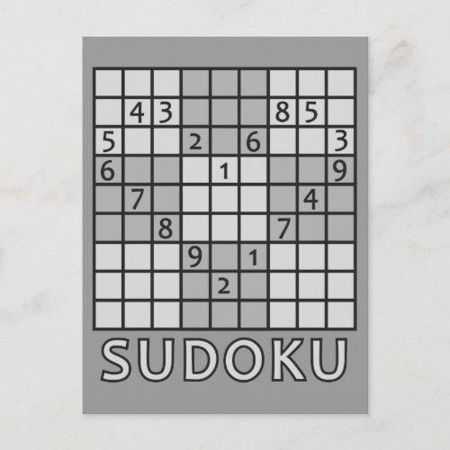 SUDOKU postcard