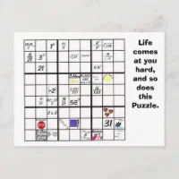 Sudoku Puzzle Grey and Orange | Puzzle #4 | Sticker