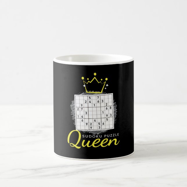 Sudoku Puzzle Queen Puzzle Japan Nerd Coffee Mug (Center)