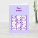  Sudoku Puzzles Birthday Card