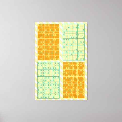 Sudoku Puzzles  Canvas Print