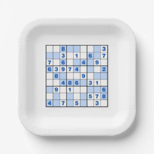 Sudoku Puzzles  Paper Plates