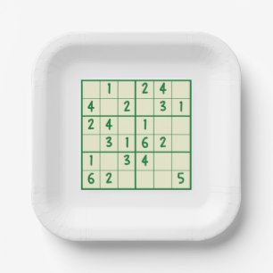 Sudoku Puzzles Paper Plates
