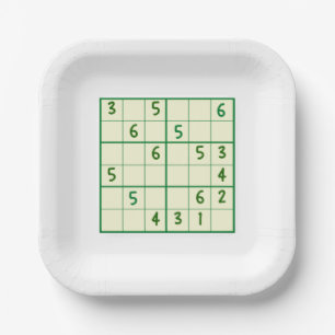 Sudoku Puzzles  Paper Plates
