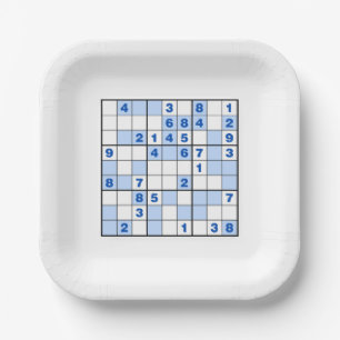 Sudoku Puzzles  Paper Plates
