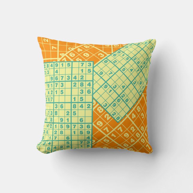 Sudoku Puzzles Throw Pillow (Front)