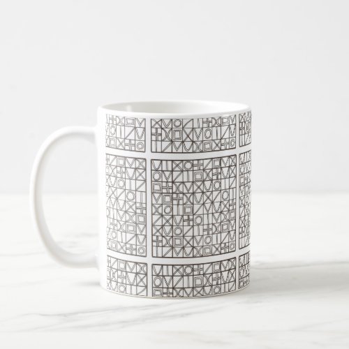 Sudoku Two_Black And White Modern Minimalist  Coffee Mug