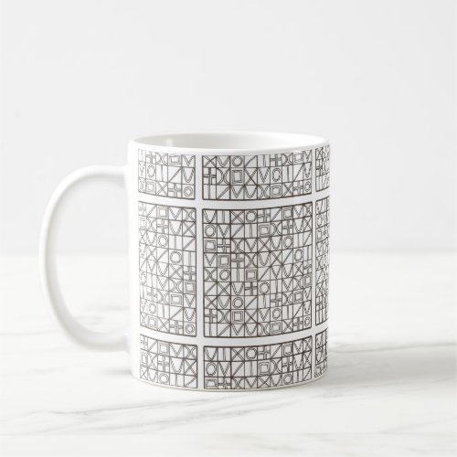 Sudoku Two_Black And White Modern Minimalist  Coffee Mug